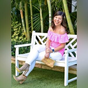 Lilly Pulitzer La Fortuna Off the Shoulder Top SZ S